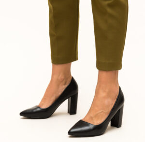 Pantofi Casual clasici Pauline Negri ieftini din piele eco cu toc de 8cm