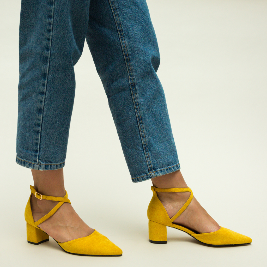 Pantofi Ramos Galbeni ieftini online pentru dama