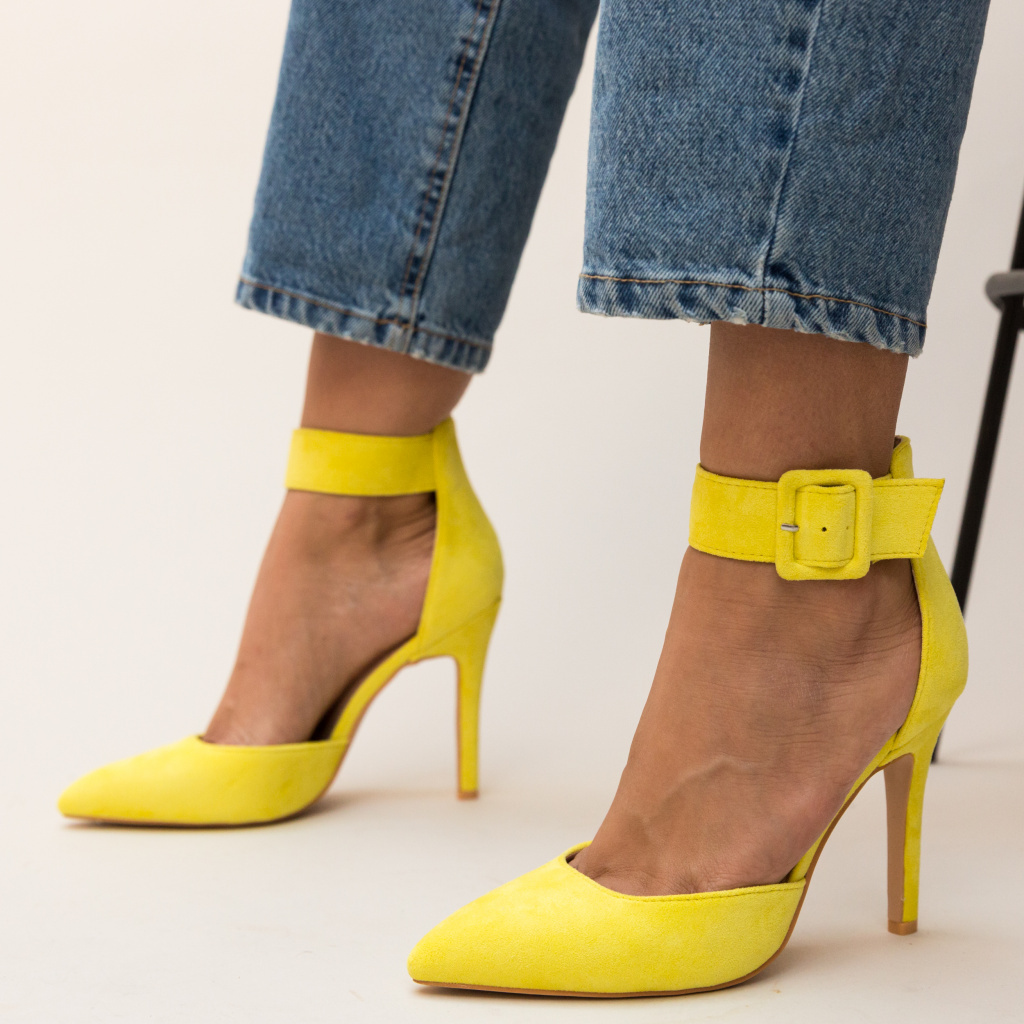 Pantofi Ravlin Galbeni ieftini online pentru dama