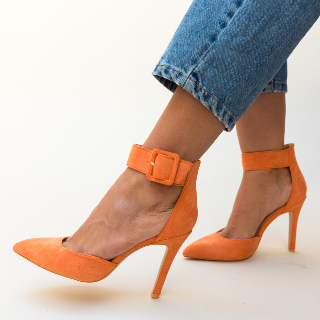 Pantofi Ravlin Portocalii ieftini online pentru dama