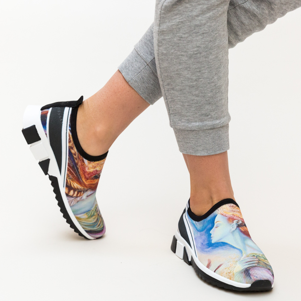 Pantofi Sport slip-on multicolori de dama pentru vara Dolsen