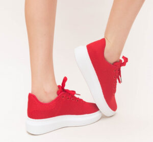 Pantofi frumosi de dama gama Sport Somet Rosii ideali pentru tinute lejere de primavara