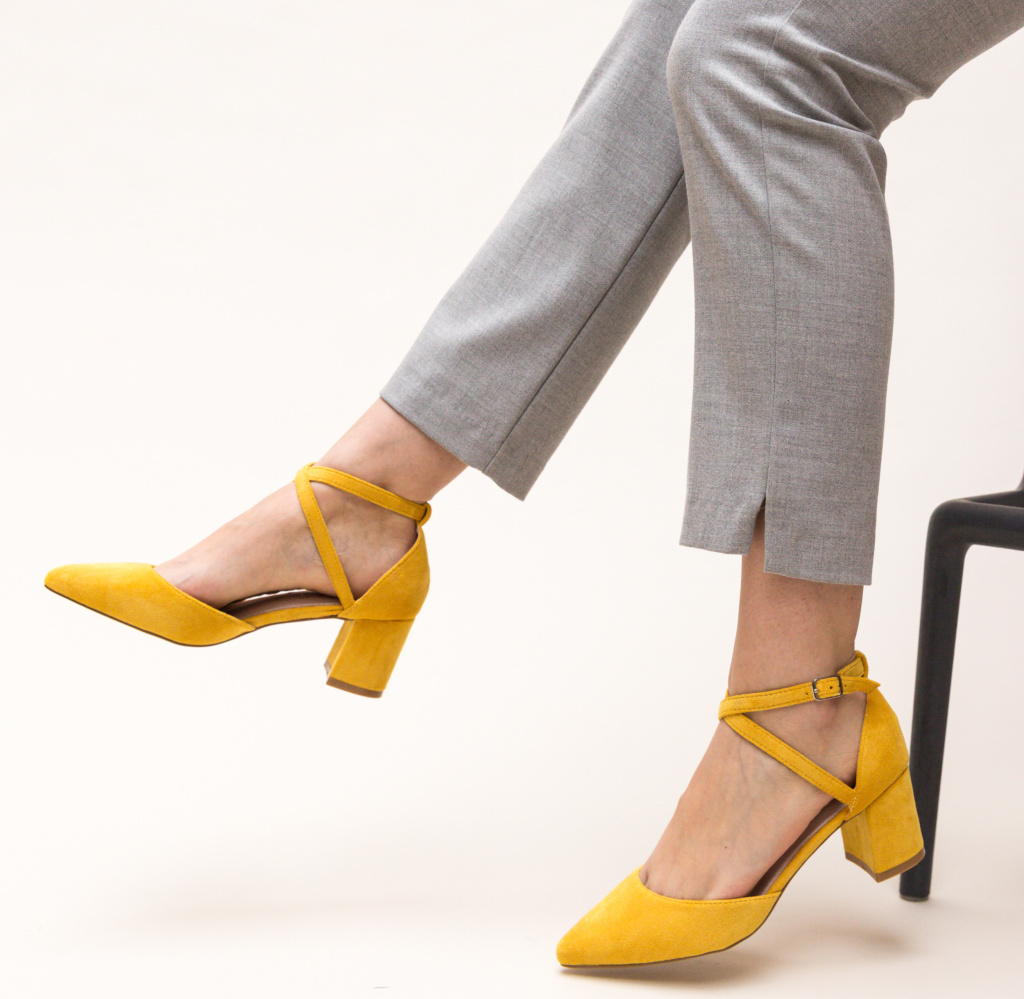 Pantofi Theresa Galbeni ieftini online pentru dama
