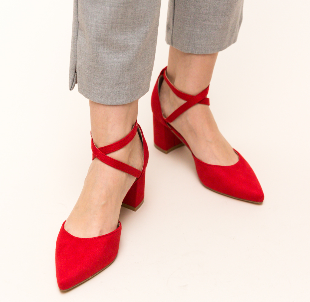 Pantofi Theresa Rosii ieftini online pentru dama